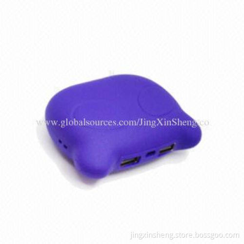 Dual-USB Port Power Bank, 5,200mAh Capacity with Unique Design